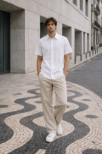 Men’s White Short Sleeve Shirt - Image 4